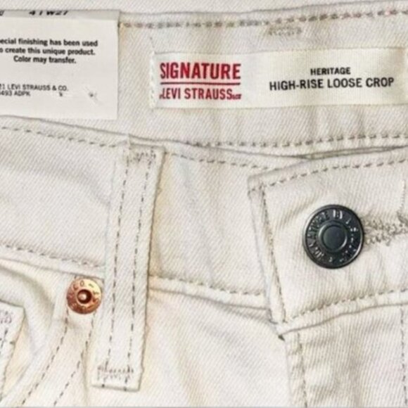 Levi’s Signature Heritage High Rise Loose Crop Jeans Women’s Size 4 / W27 NWT - Picture 4 of 9